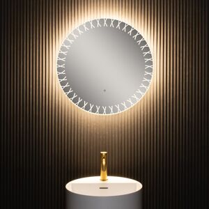 neoro n80 Miroir design Ø 60 cm avec éclairage sur le pourtour, direct + indirect, BN0049MI,