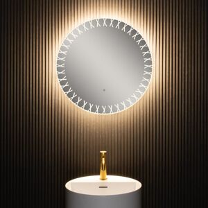 neoro n80 Miroir design Ø 60 cm avec éclairage sur le pourtour, direct + indirect, BN0049MI, - Publicité