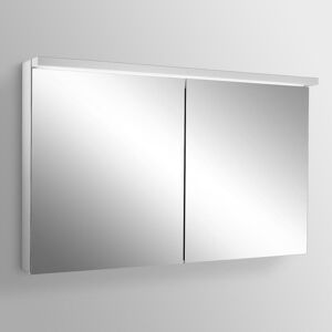 Schneider ADVANCEDLINE Ultimate Armoire de toilette avec éclairage et 2 portes, 188.130.02.50, ALU1 130/2/TW