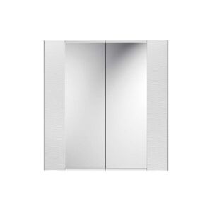 Conforama Lot 2 portes coulissantes ABSOLU coloris relief blanc/miroir