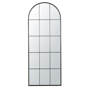 Maisons du Monde Grand miroir fenetre arche en metal noir 71x180