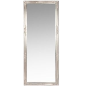 Maisons du Monde Grand miroir rectangulaire a moulures en bois de paulownia argente 80x190