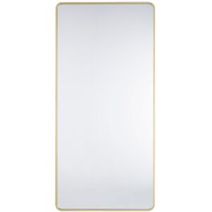 Maisons du Monde Grand miroir rectangulaire en métal doré 81x171