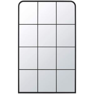 Maisons du Monde Grand miroir rectangulaire fenetre en metal noir 100x160