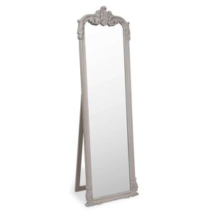 Maisons du Monde Grand miroir rectangulaire sur pied a moulures beige 54x178