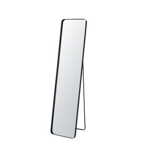 Maisons du Monde Grand miroir rectangulaire sur pied en metal noir 41x170