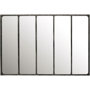 Maisons du Monde Grand miroir verriere rectangulaire industriel en metal 180x124