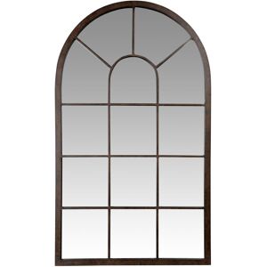 Maisons du Monde Miroir arche fenetre en metal marron 50x85