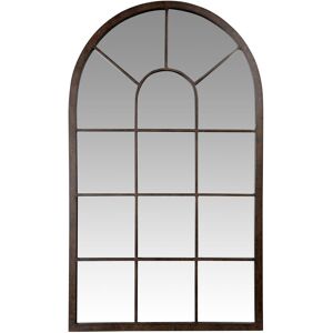 Maisons du Monde Miroir arche fenêtre en métal marron 50x85