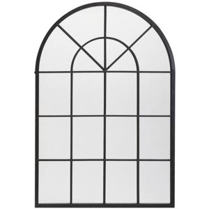 Maisons du Monde Miroir fenêtre arche en métal noir 92x135