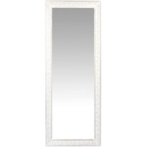 Maisons du Monde Miroir rectangulaire à moulures blanc grisé 50x130