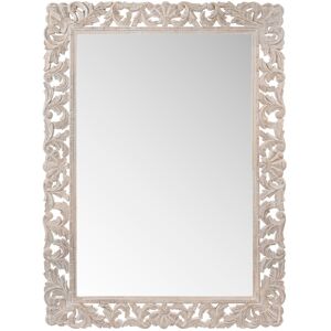 Maisons du Monde Miroir rectangulaire en manguier blanchi 79x110