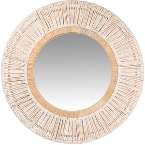 Maisons du Monde Miroir rond tressé blanc D70