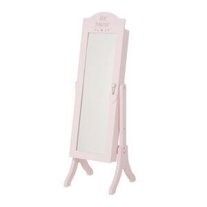 Maisons du Monde Miroir sur pied rose avec rangement 38x121 Rose 38x121x37cm