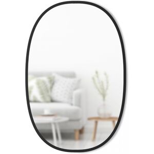 Umbra Miroir mural ovale Hub contour caoutchouc noir 91x61cm