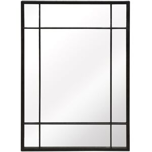 Decoclico Miroir Art Déco rectangulaire en métal noir 97 x 67 cm