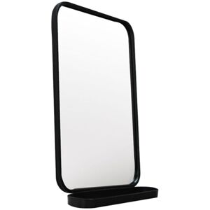 Decoclico Miroir avec étagère en métal noir 51x78