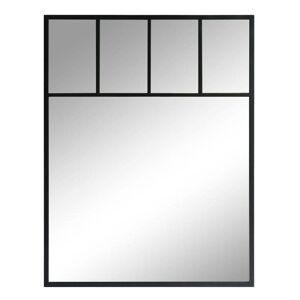 Decoclico Miroir verrière compartimenté métal noir 90x120