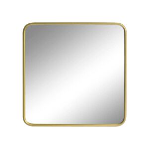 Decoclico Miroir carré angles arrondis laiton or 65x65