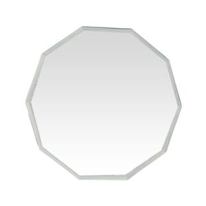Decoclico Miroir decagonal contour biseaute blanc 44x47