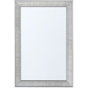 Beliani Miroir en materiaux synthetiques argente 91x61