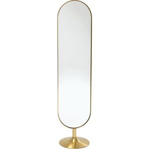 Kare Design Miroir sur pied ovale en métal doré 170x40