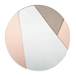 EMDE Miroir rond rose et verre fumé D50