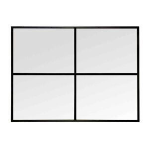 EMDE Miroir fenetre rectangle noir 4 vues 90x120cm