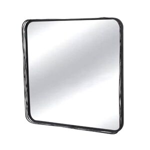 EMDE Miroir carre contours filaires metal noir 80x80cm