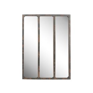 EMDE Miroir industriel 3 bandes avec rivets 60x80cm
