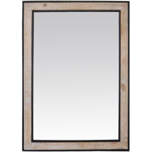 EMDE Miroir rectangle en bois et métal 73x103cm