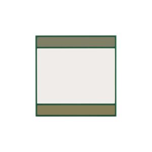 Magis Miroir vitrail carré vert 50x50cm