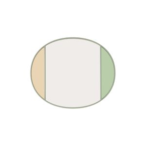 Magis Miroir vitrail ovale gris clair 60x50cm