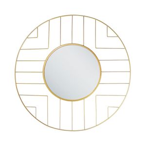 Beliani Miroir en métal doré 60x60