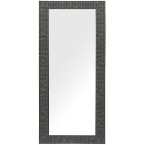 Beliani Miroir en materiaux synthetiques noir 130x50