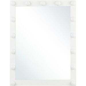 Beliani Miroir en métal blanc 60x50