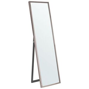 Beliani Miroir sur pied en materiaux synthetiques argente 140x40