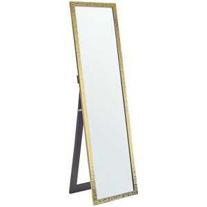 Beliani Miroir sur pied en materiaux synthetiques dore 140x40