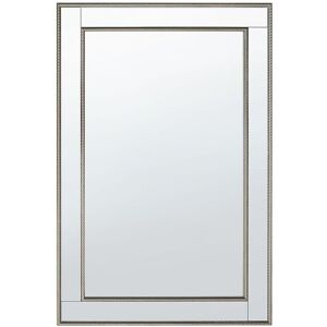 Beliani Miroir en materiaux synthetiques argente 90x60