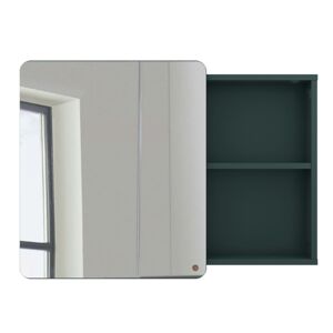 Meubles & Design Miroir placard salle de bain 58x80cm en bois vert foncé