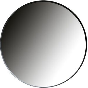 WOOOD Grand miroir rond en métal noir