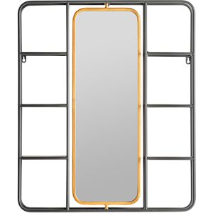 Lastdeco Miroir en Fer Gris, 63x12x75 cm