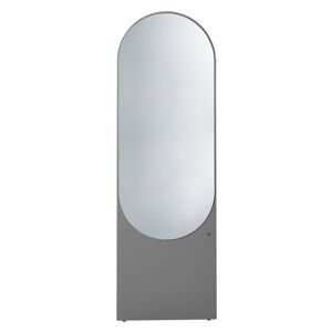 Meubles & Design Grand miroir sur pied ovale en bois gris