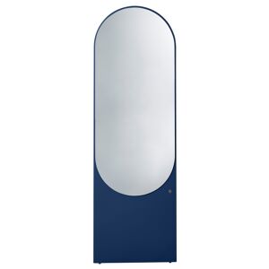 Meubles & Design Grand miroir sur pied ovale en bois bleu foncé