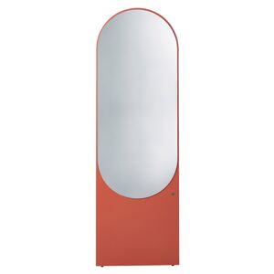Meubles & Design Grand miroir sur pied ovale en bois orange