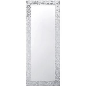 Beliani Miroir en materiaux synthetiques argente 130x50