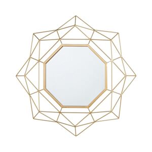 Beliani Miroir en métal doré 60x60 - Publicité