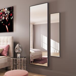 Kare Design Miroir en métal noir 130x30