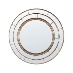 Beliani Miroir en materiaux synthetiques dore 40x40