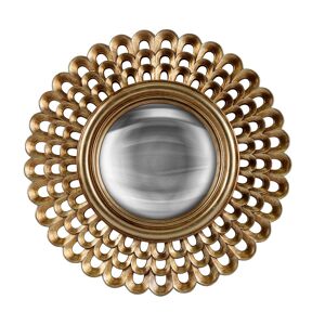 EMDE Miroir rond convexe doré 28,8cm